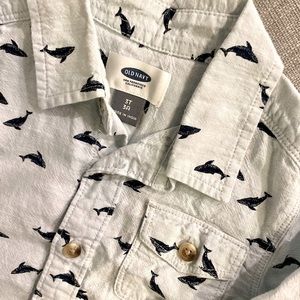 Toddler Whale Button-down
